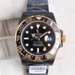 Rolex GMT Master 2 PRO HUNTER Watch Black Case Gold Crown